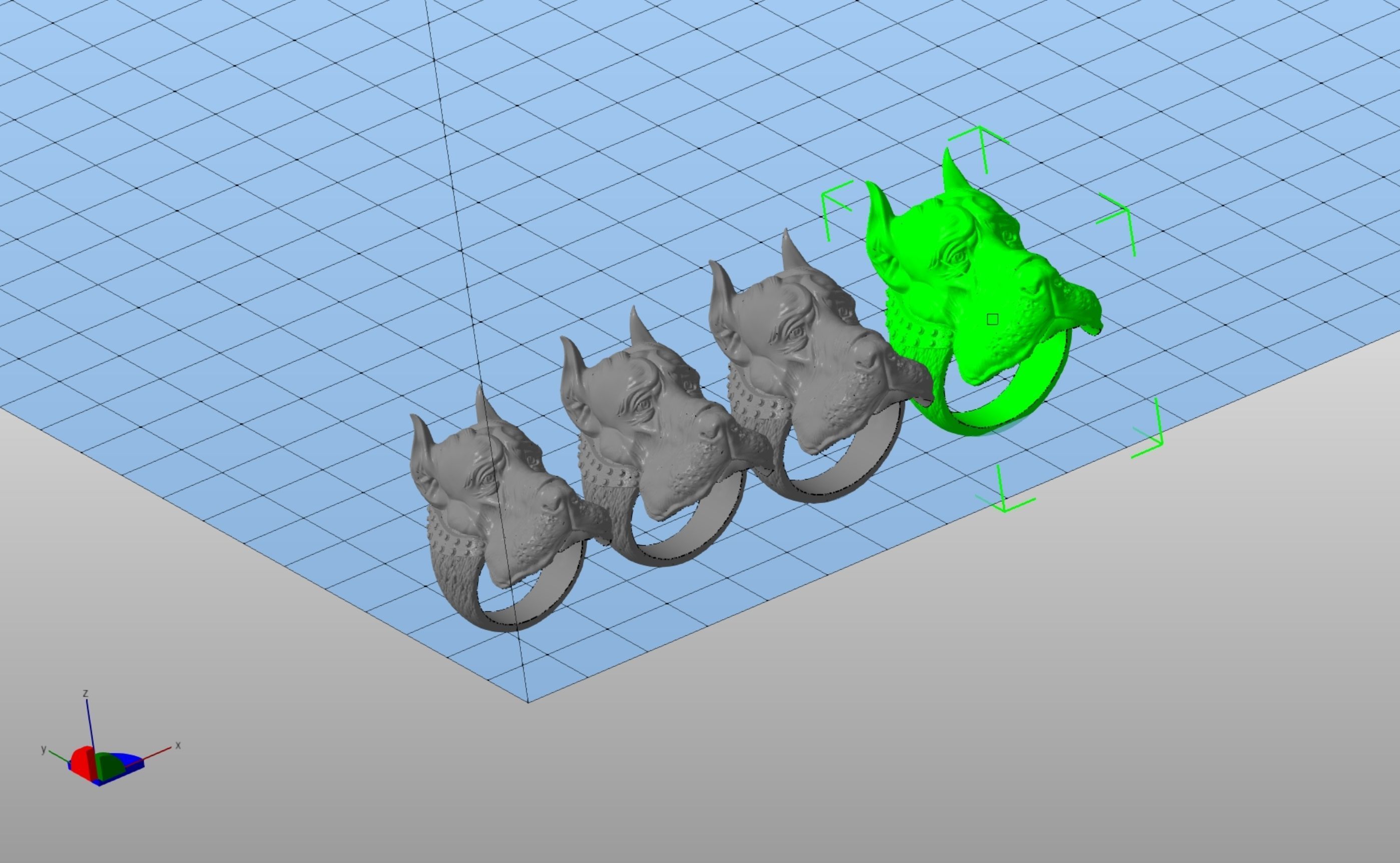Dog Ring  3D print model_6