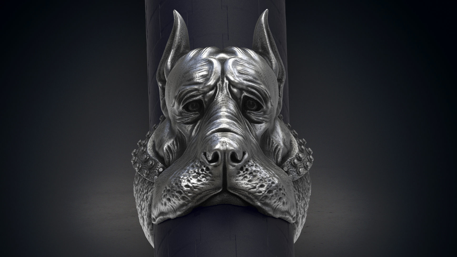 Dog Ring  3D print model_3