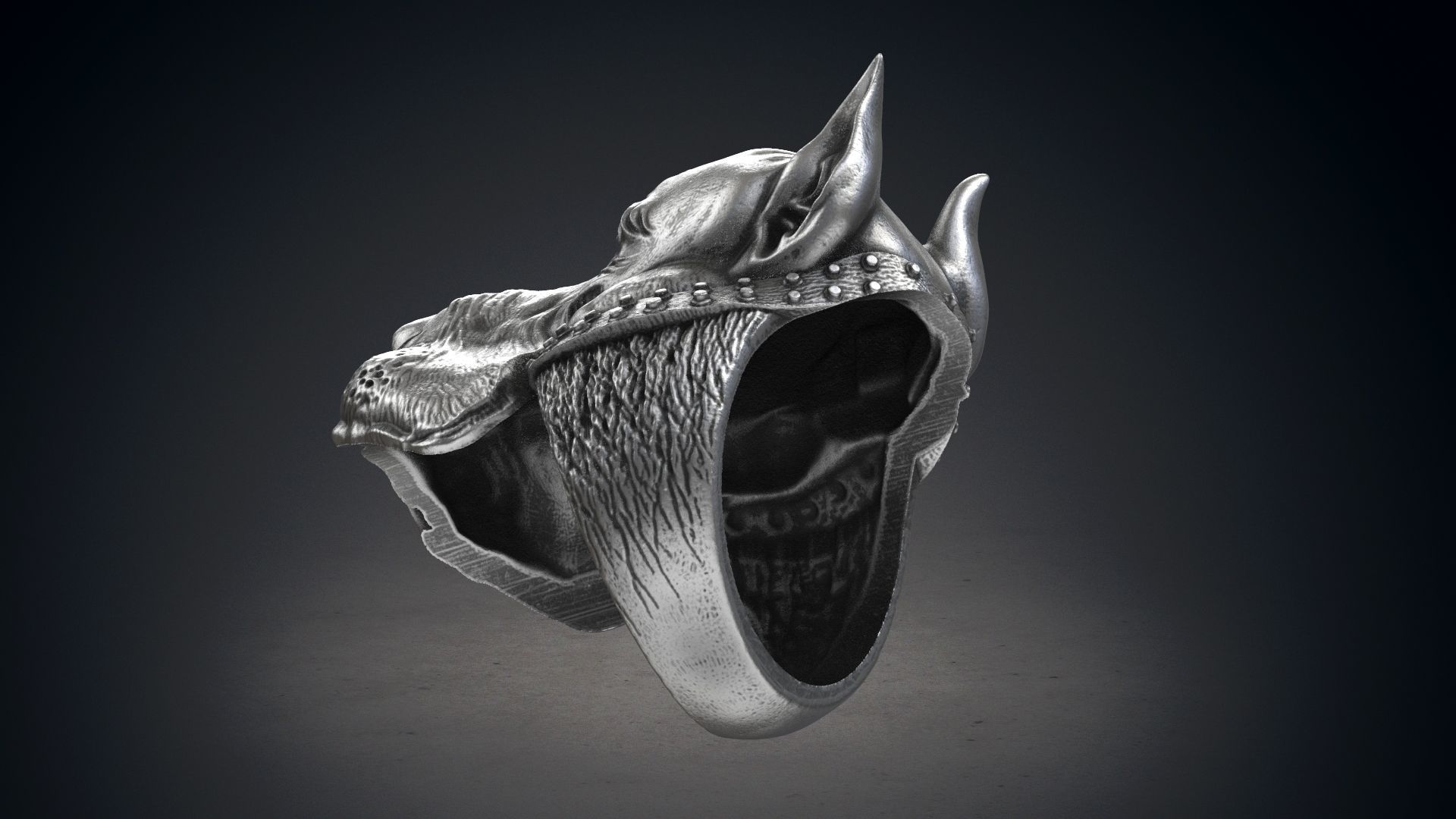 Dog Ring  3D print model_2