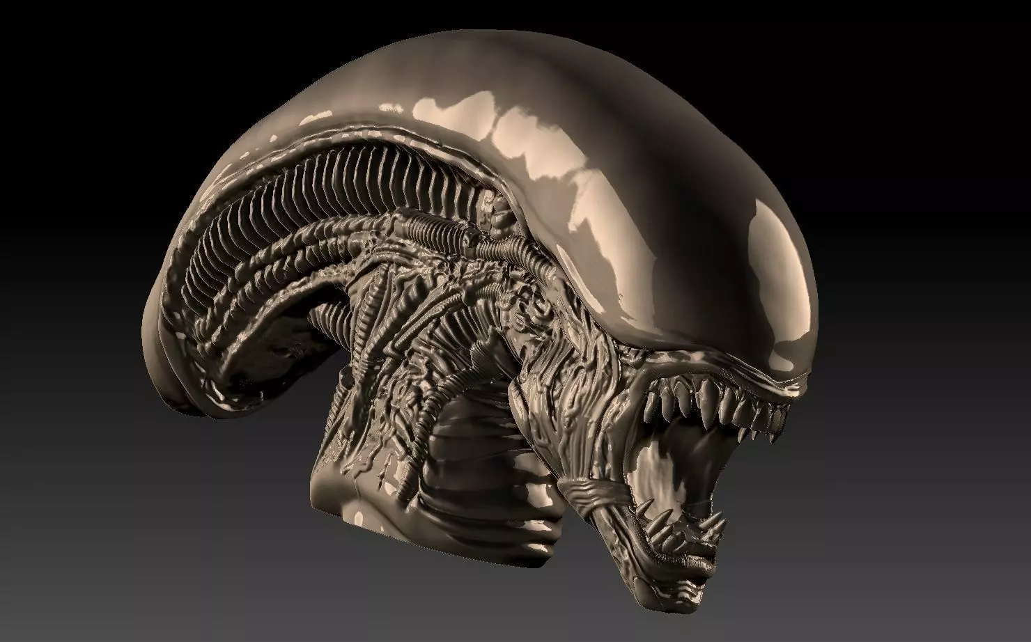 xenomorph inspired Alien 3  3d print 3D print model_0