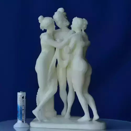 The Three Graces at the Hermitage Museum Russia remix Free 3D print model