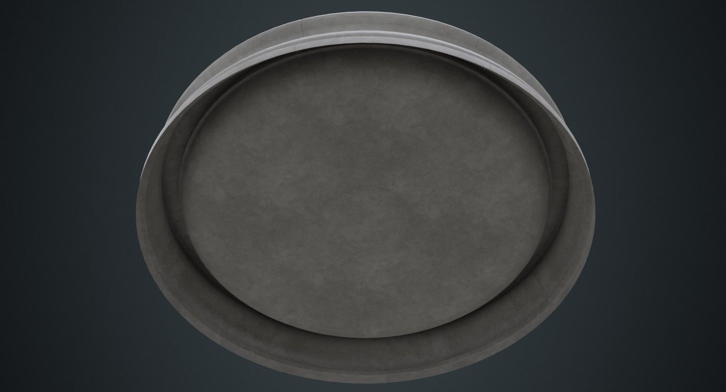 Fountain 2A Low-poly 3D model_4