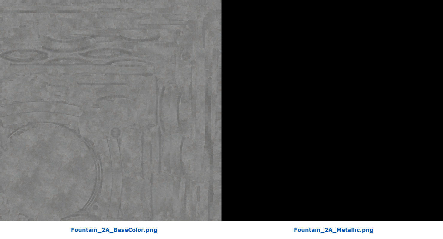 Fountain 2A Low-poly 3D model_7