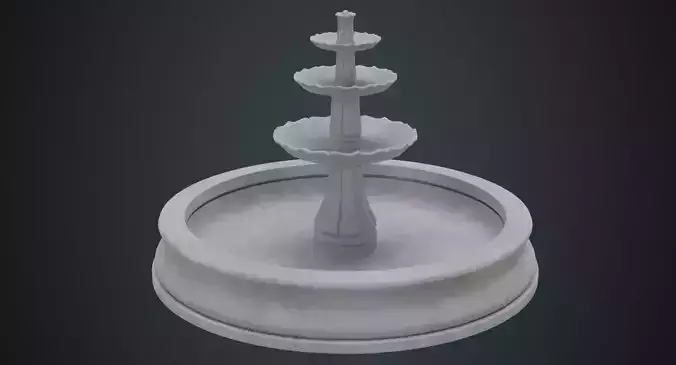 Fountain 2A Low-poly 3D model