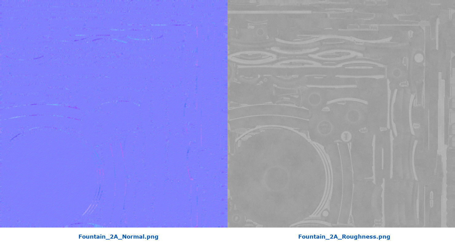 Fountain 2A Low-poly 3D model_8