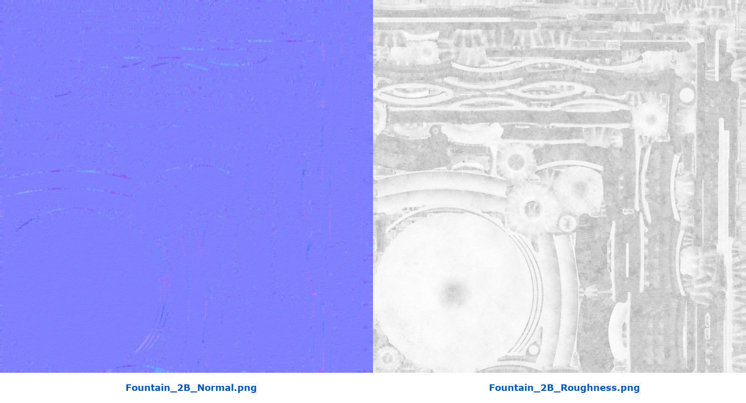 Fountain 2B Low-poly 3D model_8