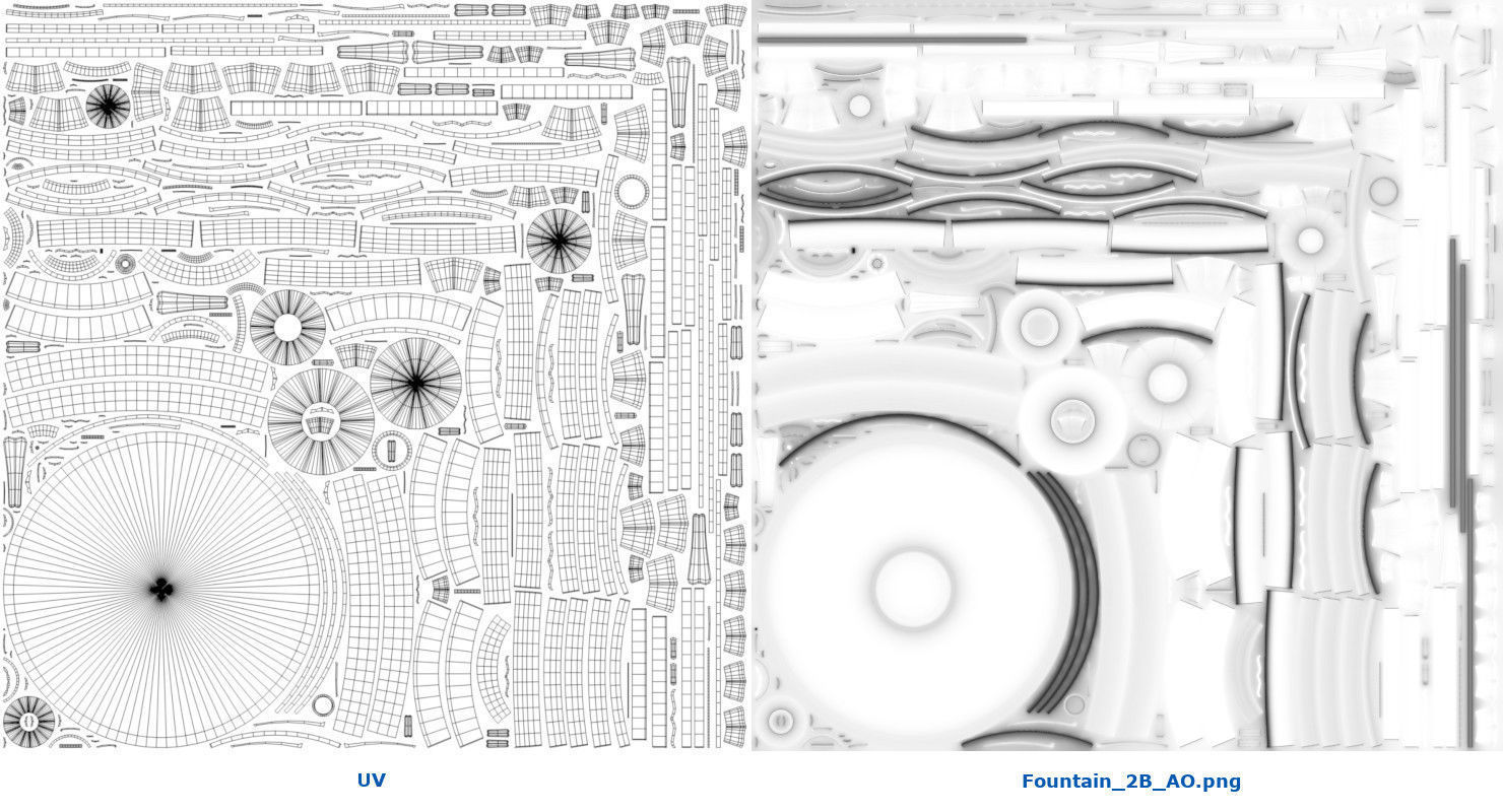 Fountain 2B Low-poly 3D model_6