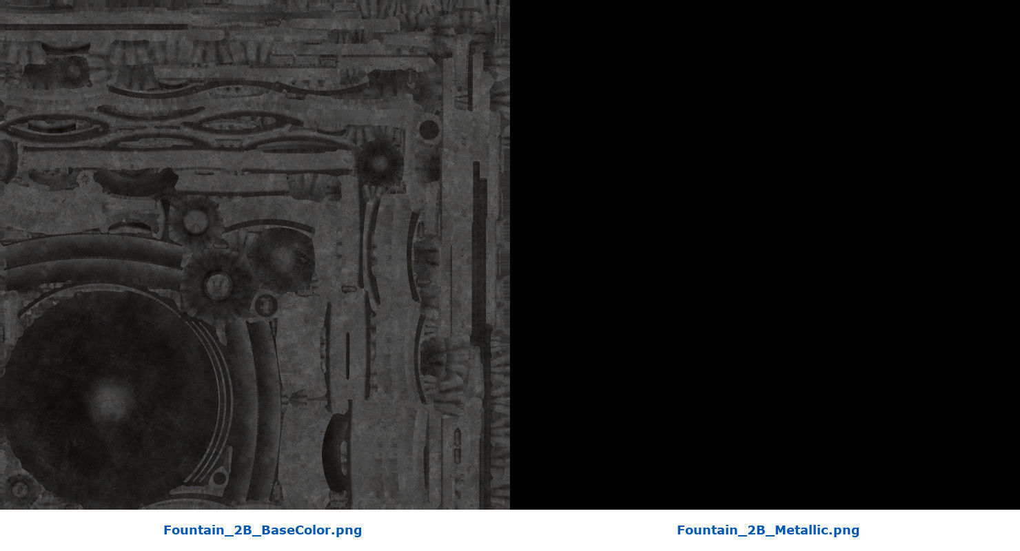 Fountain 2B Low-poly 3D model_7