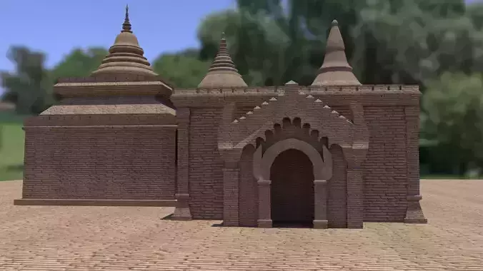 Bagan Budha temple  Low-poly 3D model