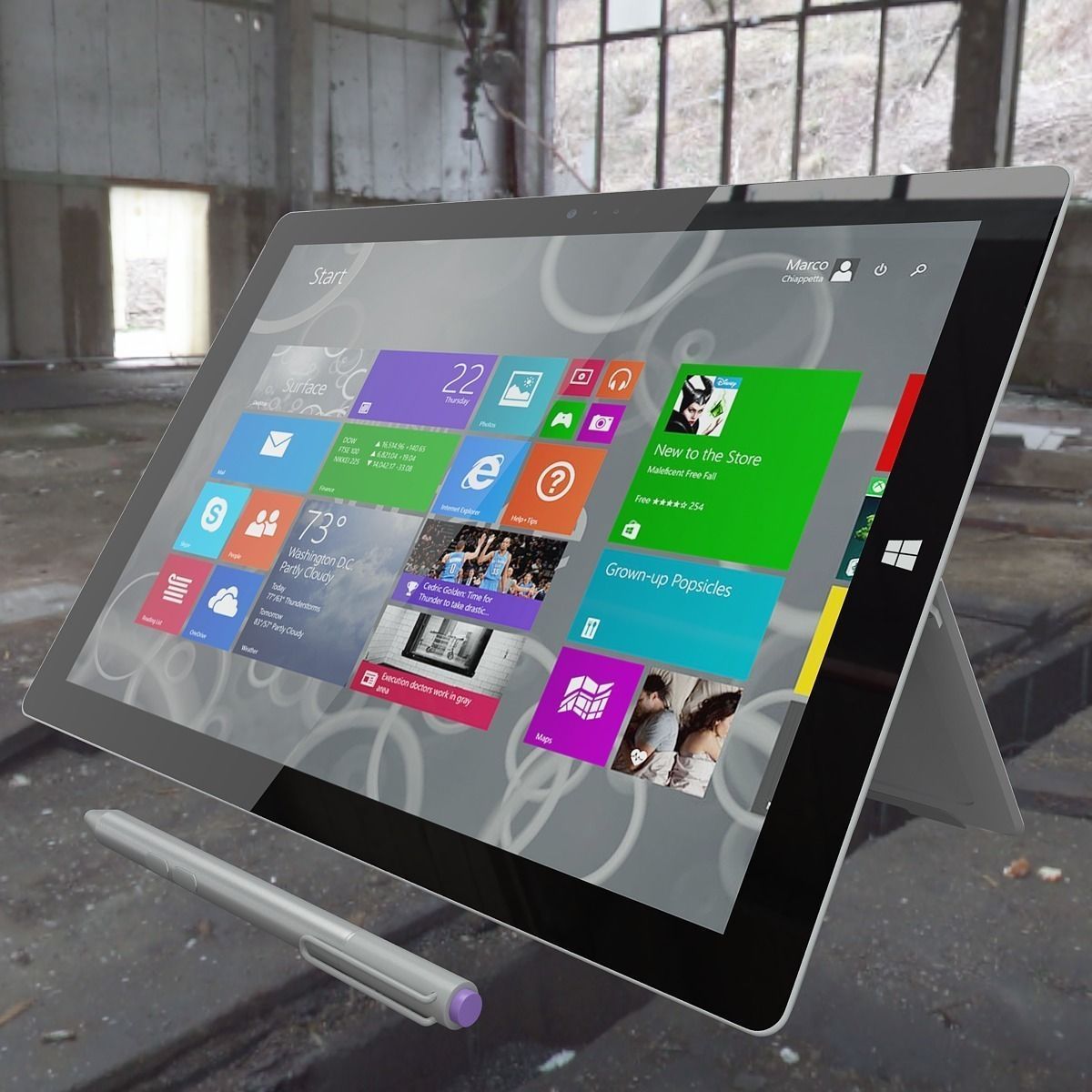 Microsoft surface pro 3 3D model_1