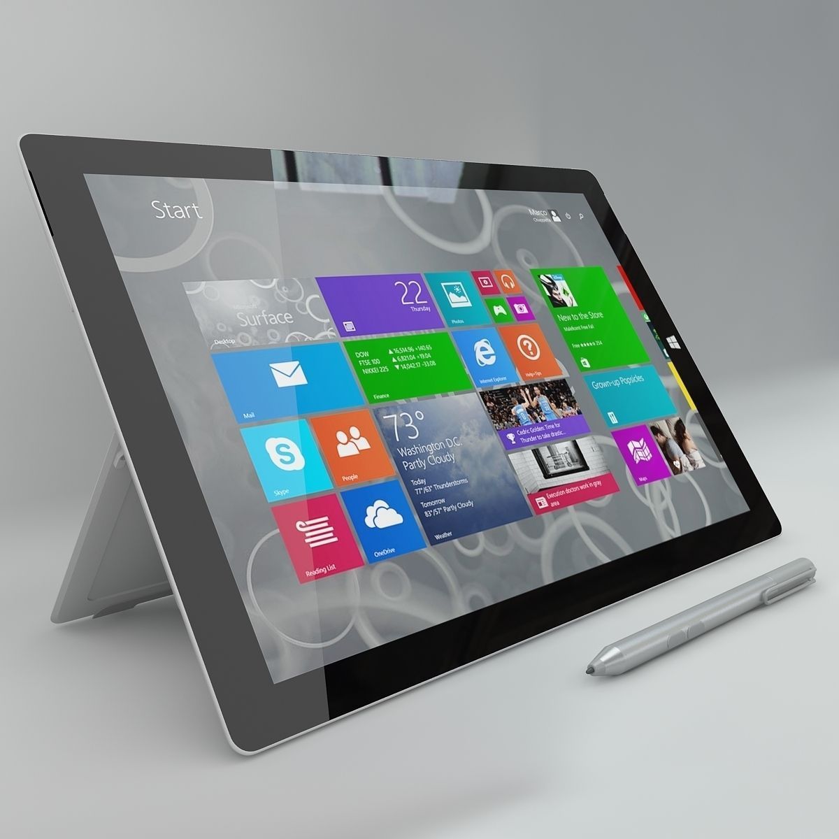 Microsoft surface pro 3 3D model_3