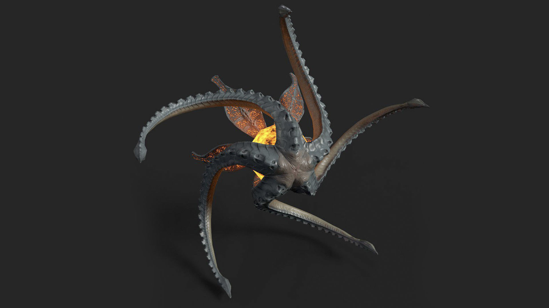 Flying Monster Low-poly 3D model_2