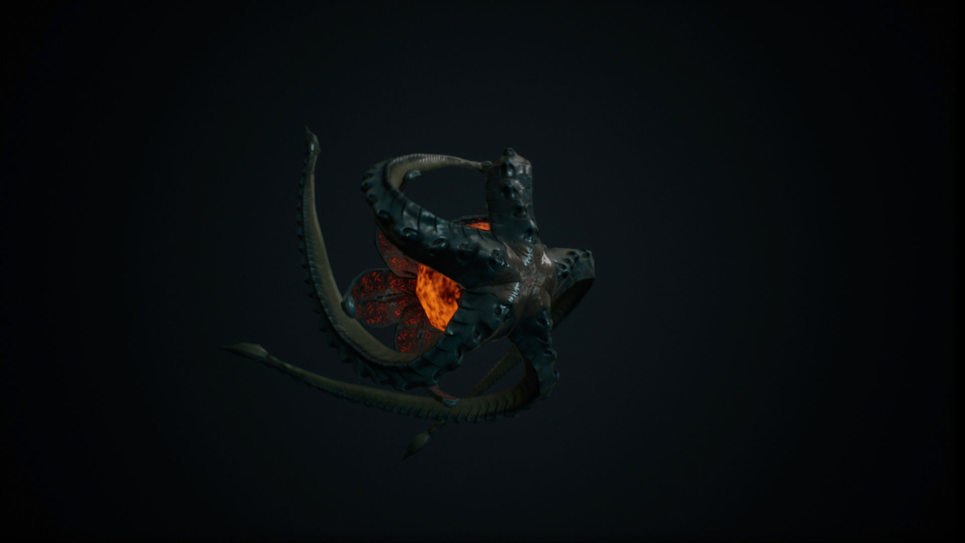 Flying Monster Low-poly 3D model_3