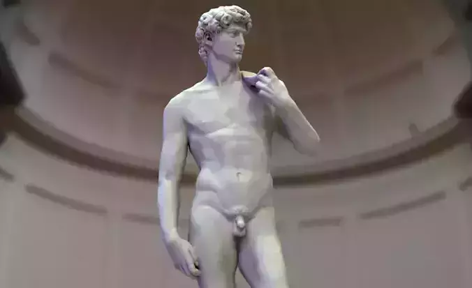 David - Michelangelo - Low-poly 3D model