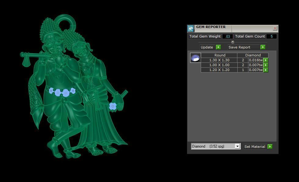 krishna charm 3D print model_5
