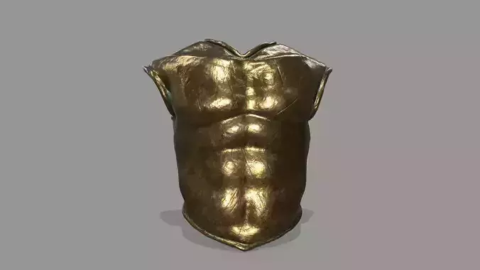 armor golden chest Low-poly 3D model