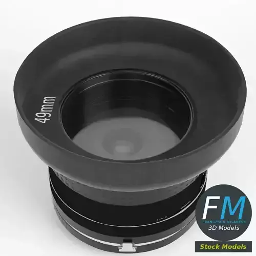 Camera lens 3D model