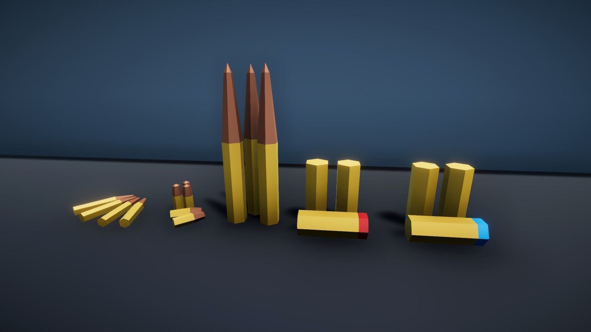 Low Poly Weapons Pack Low-poly 3D model_5
