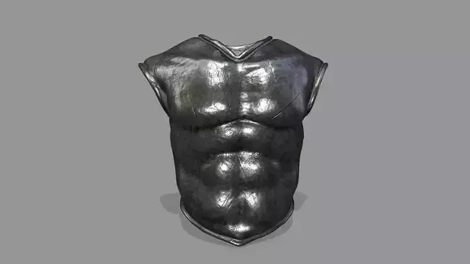 armor metal chest Low-poly 3D model