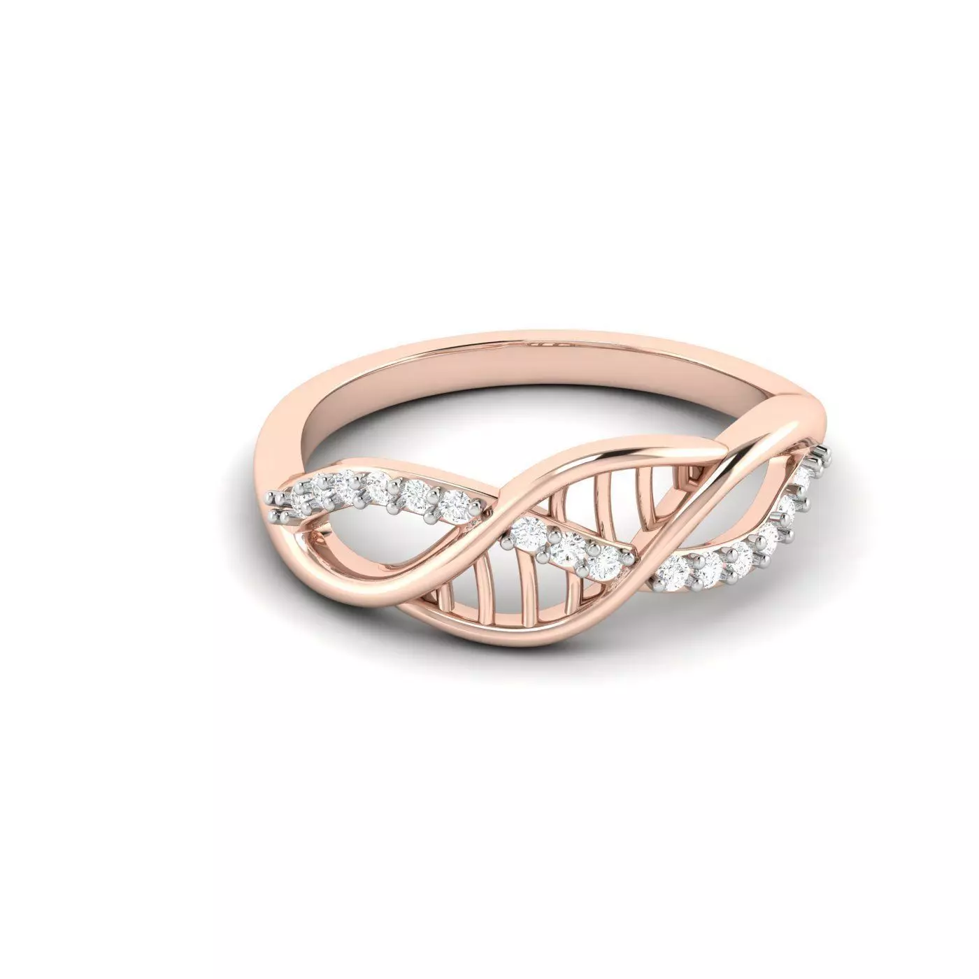 ladies diamond ring 3D print model_0