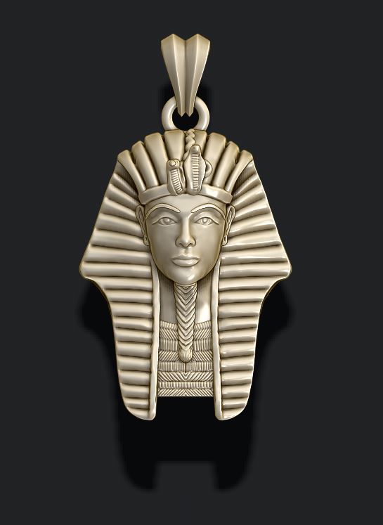 Pharaoh pendant 3D print model_7