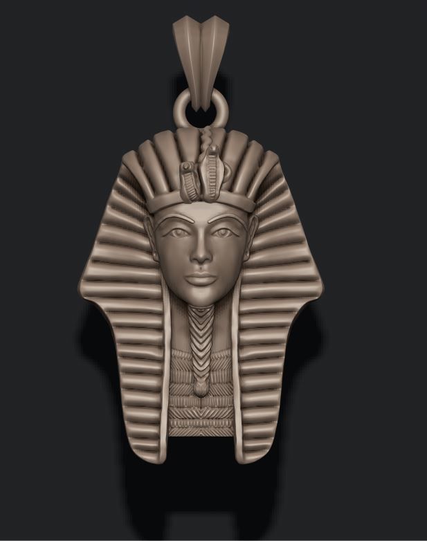 Pharaoh pendant 3D print model_3