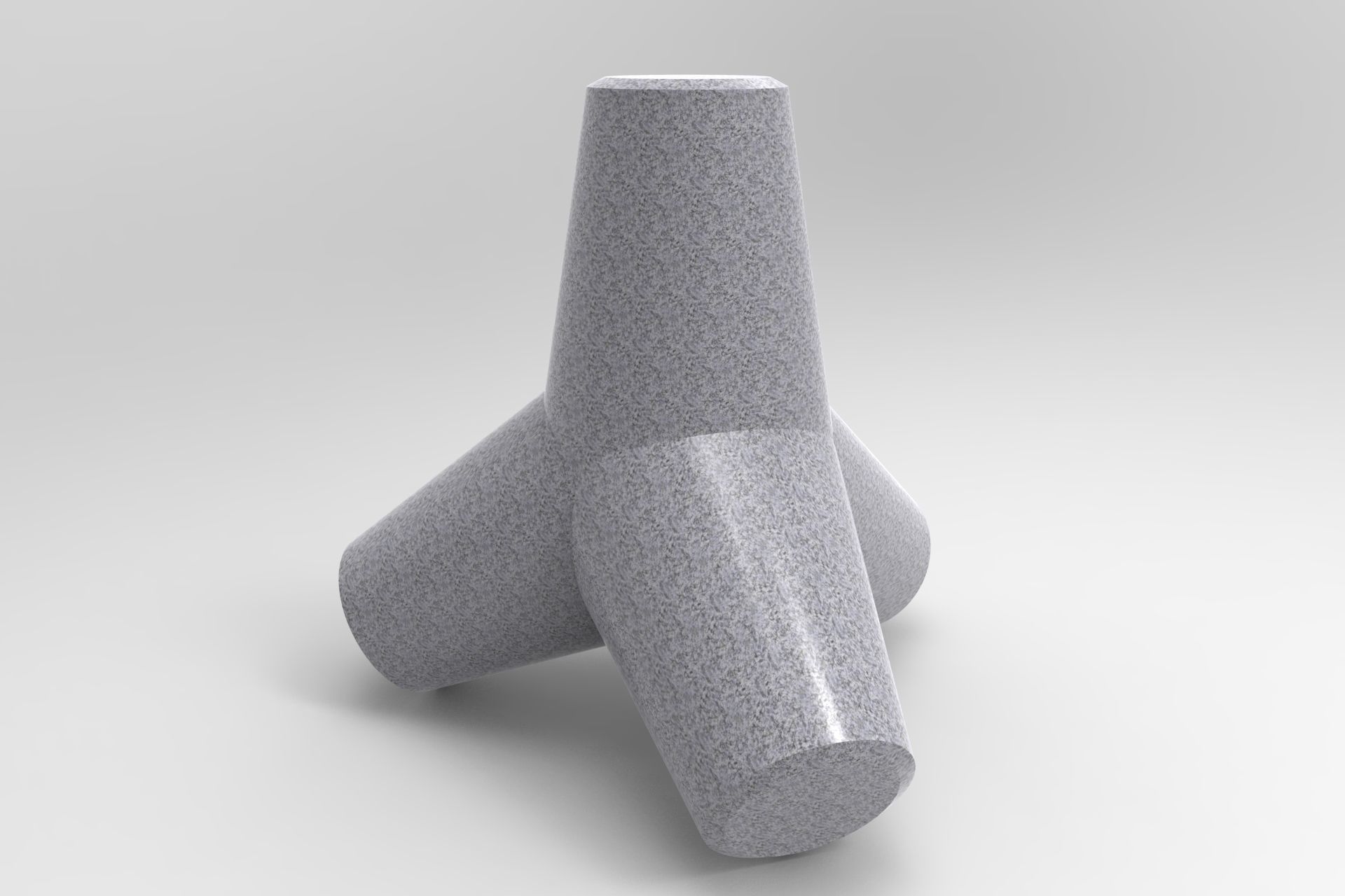 Tetrapod vase 3D model_8