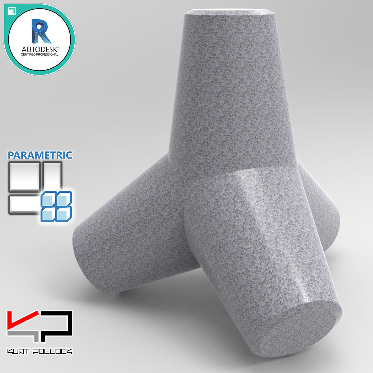 Tetrapod vase 3D model_25