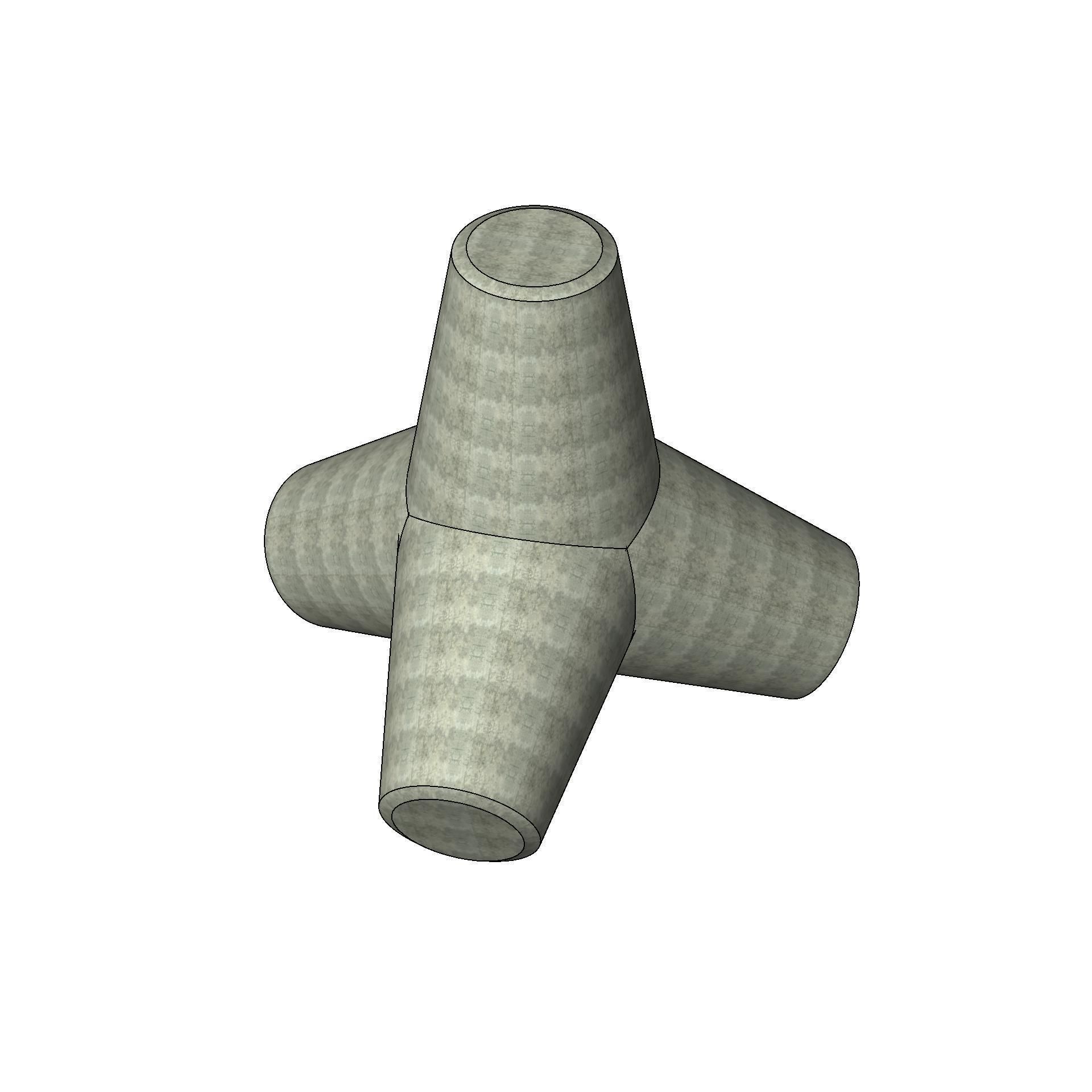 Tetrapod vase 3D model_23