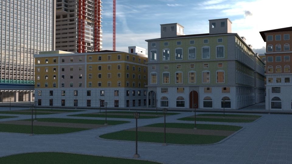 Cityscape00 city with buildings and trees 3D model_17