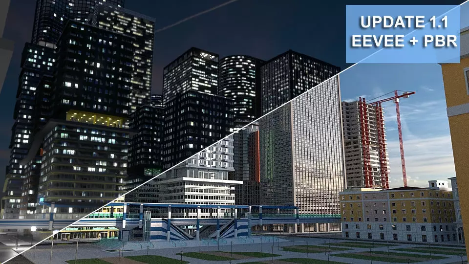 Cityscape00 city with buildings and trees 3D model_0