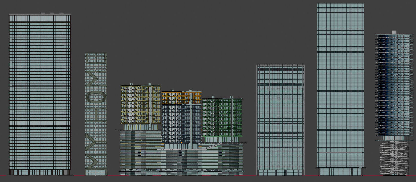 Cityscape00 city with buildings and trees 3D model_23