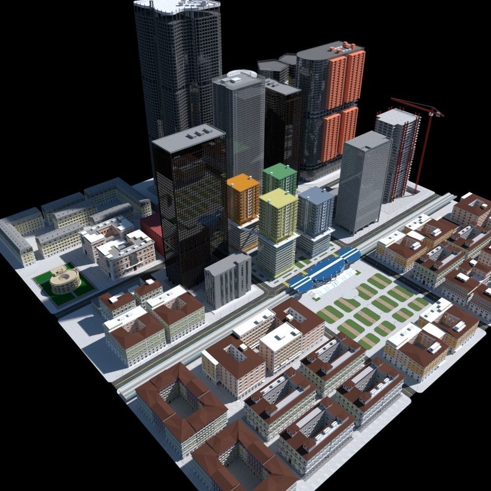 Cityscape00 city with buildings and trees 3D model_10