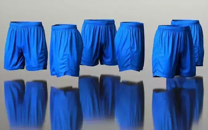 Mens Clothing Blue Sport Short Low-poly 3D model