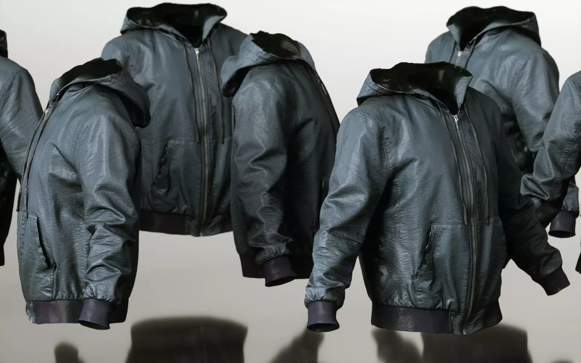 Mens Clothing Leather Jacket Closed Low-poly 3D model