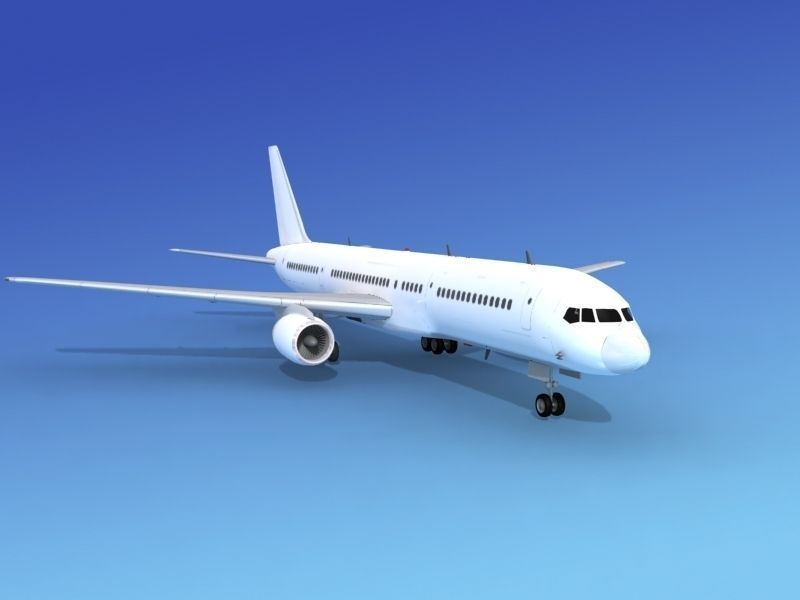 Boeing 757-200 Unmarked 4 3D model_1