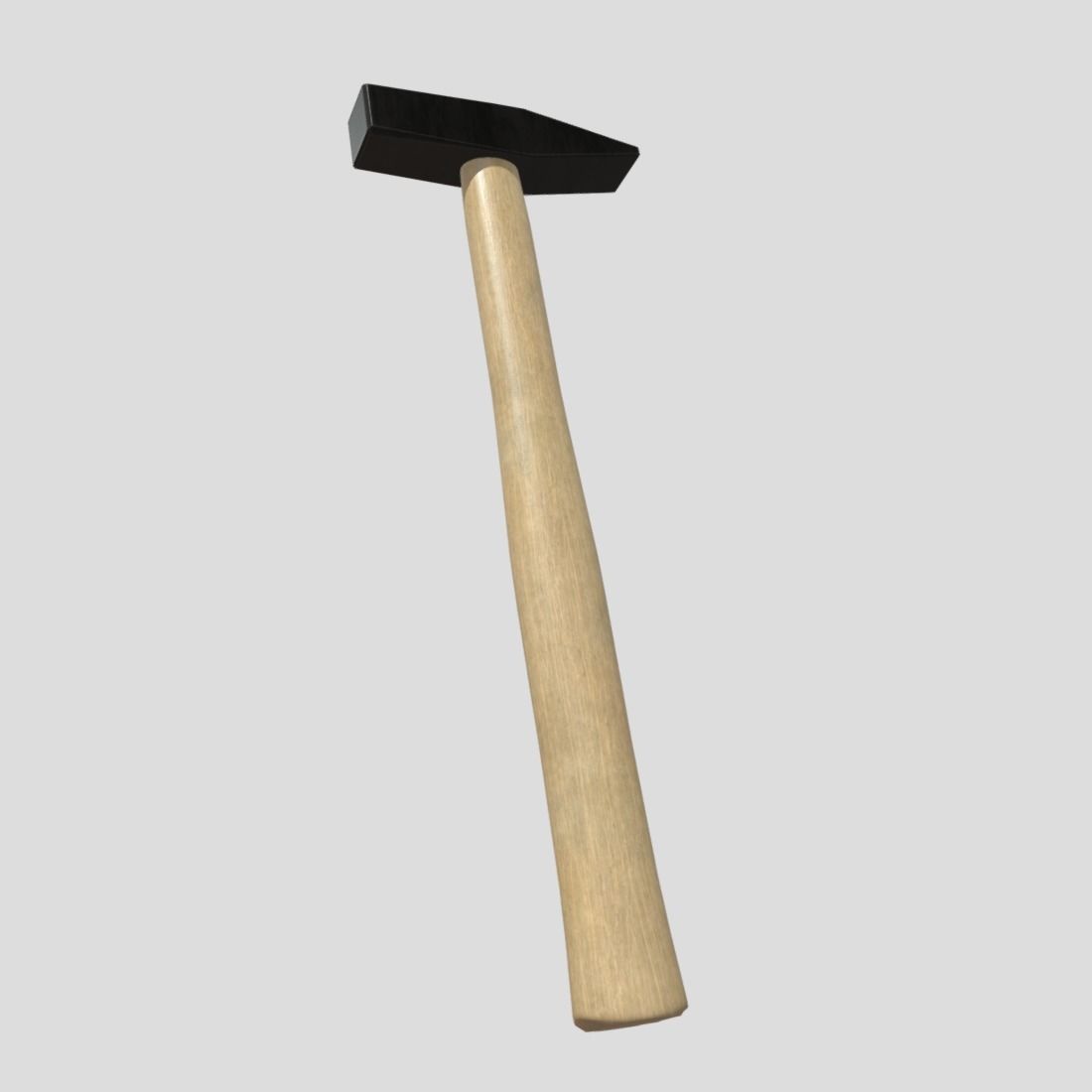CC0 - Hammer axe with wooden handle Free low-poly 3D model_11