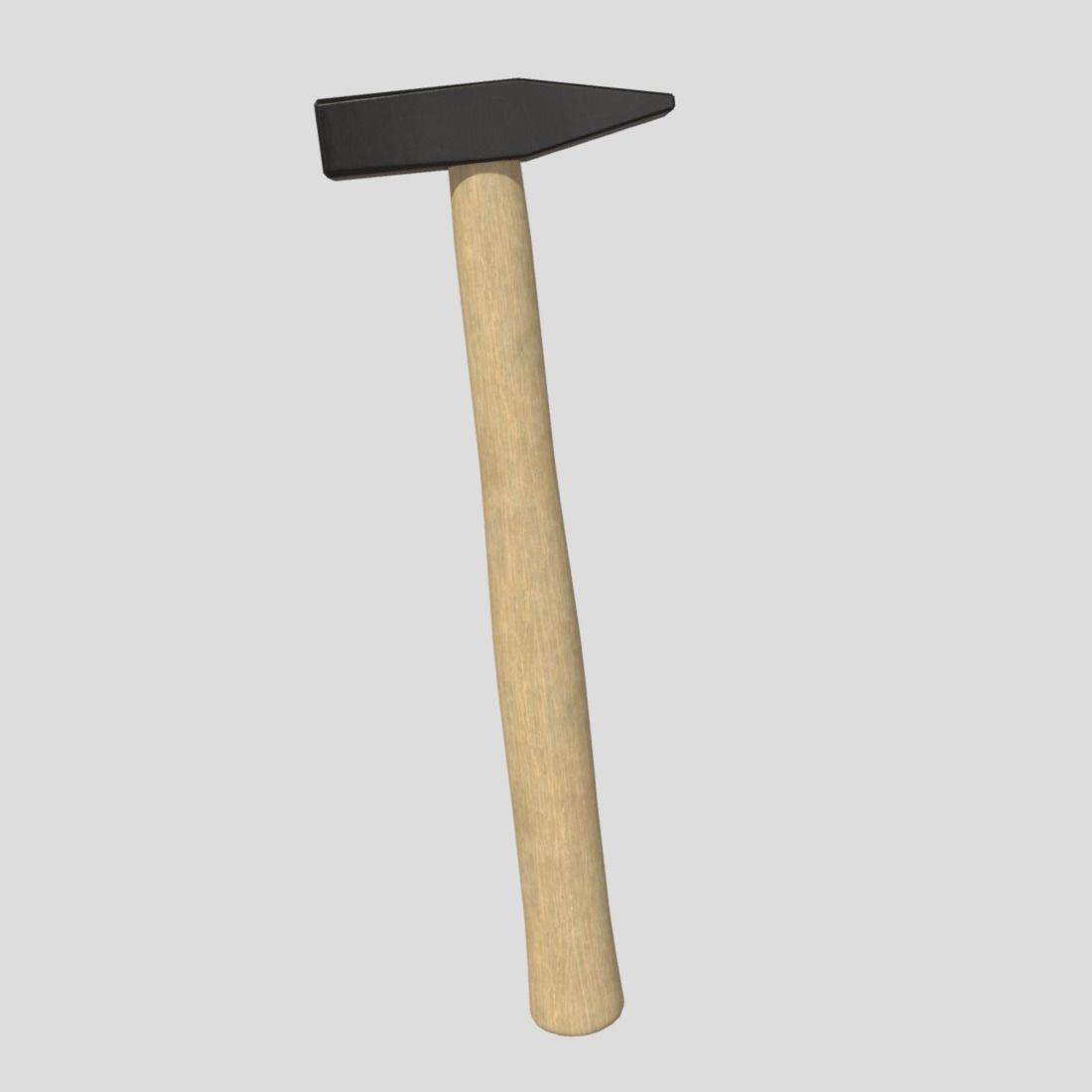 CC0 - Hammer axe with wooden handle Free low-poly 3D model_3