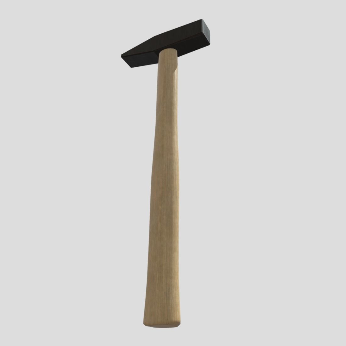 CC0 - Hammer axe with wooden handle Free low-poly 3D model_9