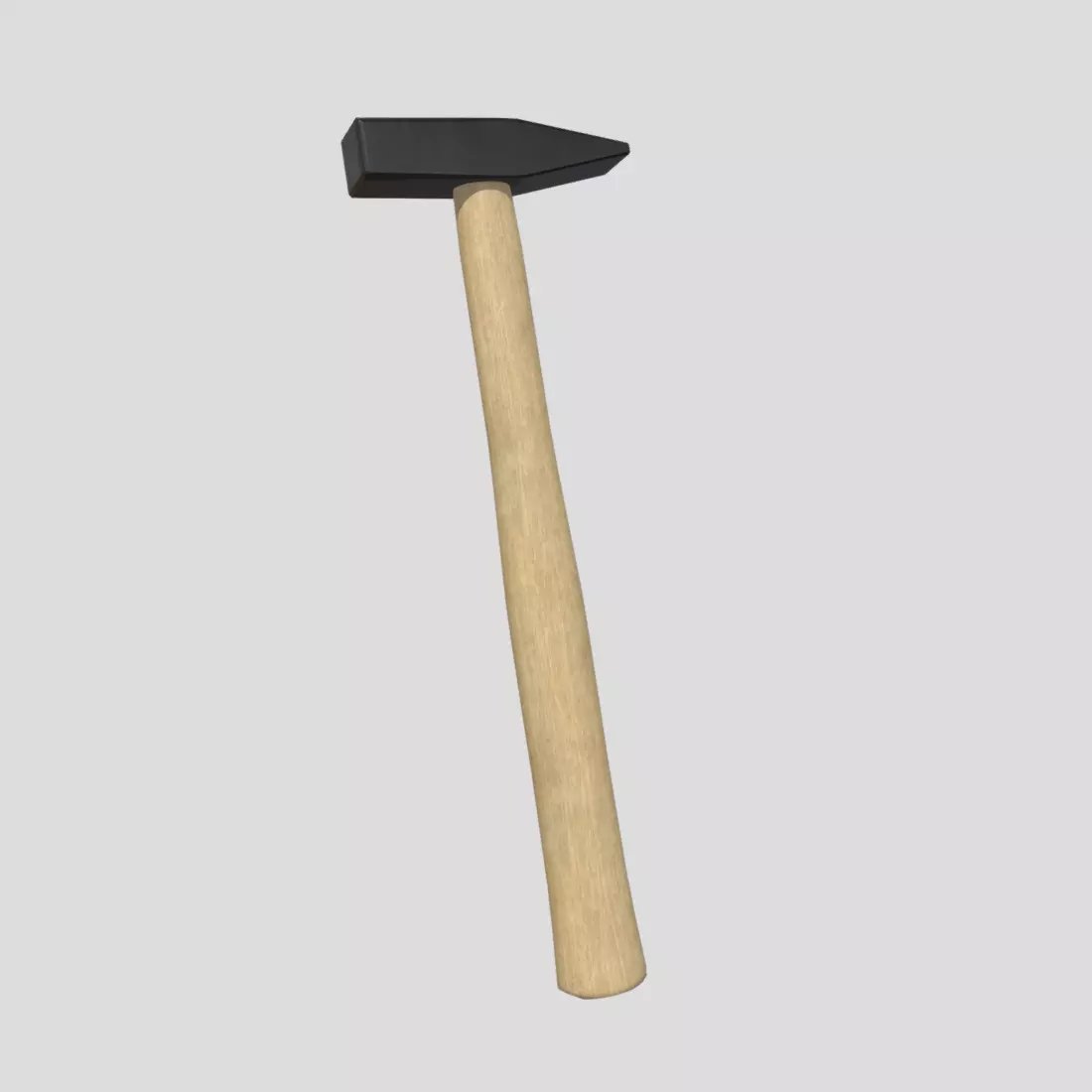 CC0 - Hammer axe with wooden handle Free low-poly 3D model_0