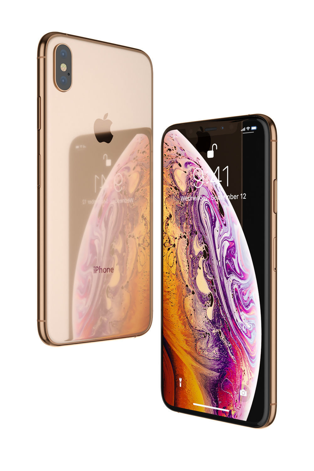 Apple iPhone XS MAX Gold 3D model_11