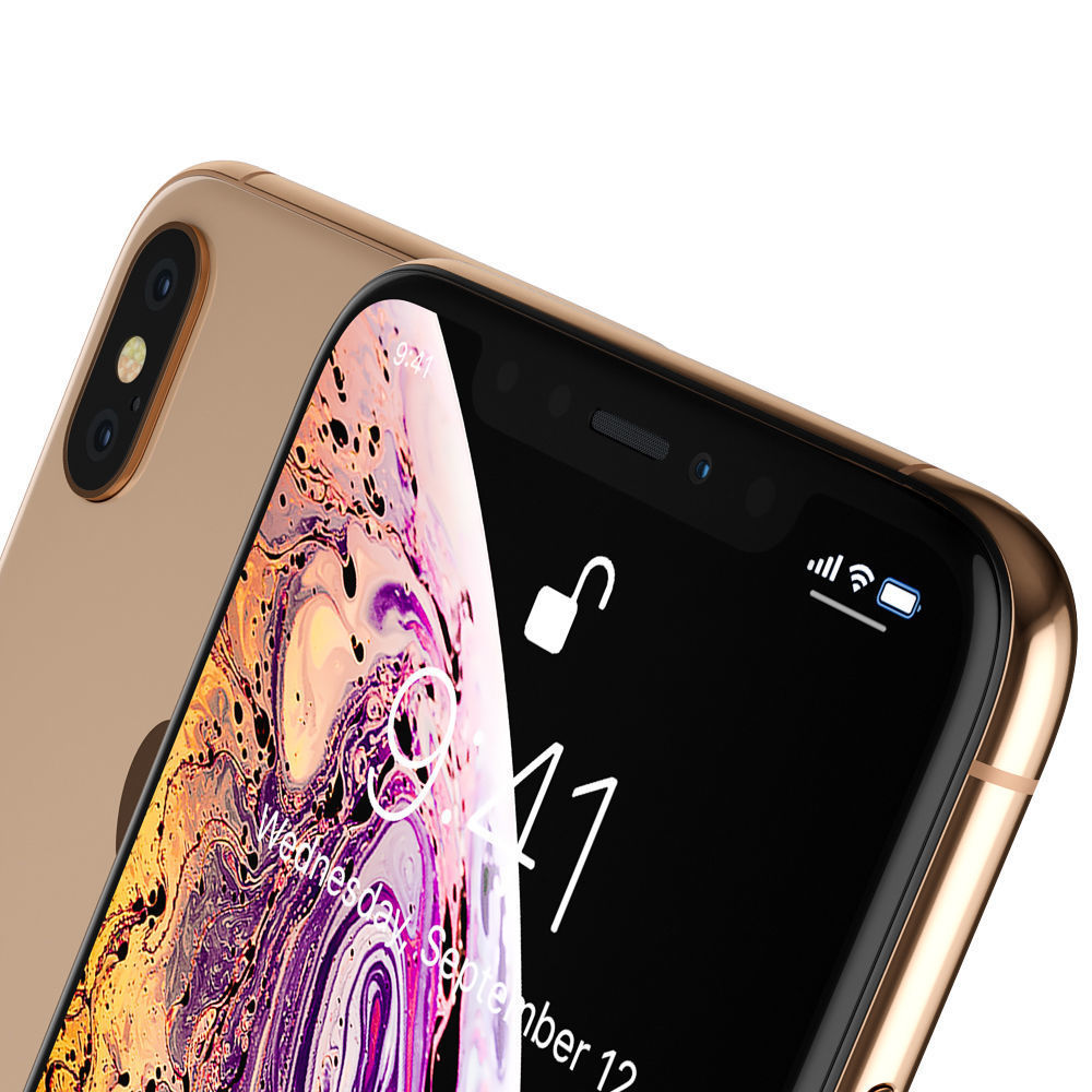 Apple iPhone XS MAX Gold 3D model_4