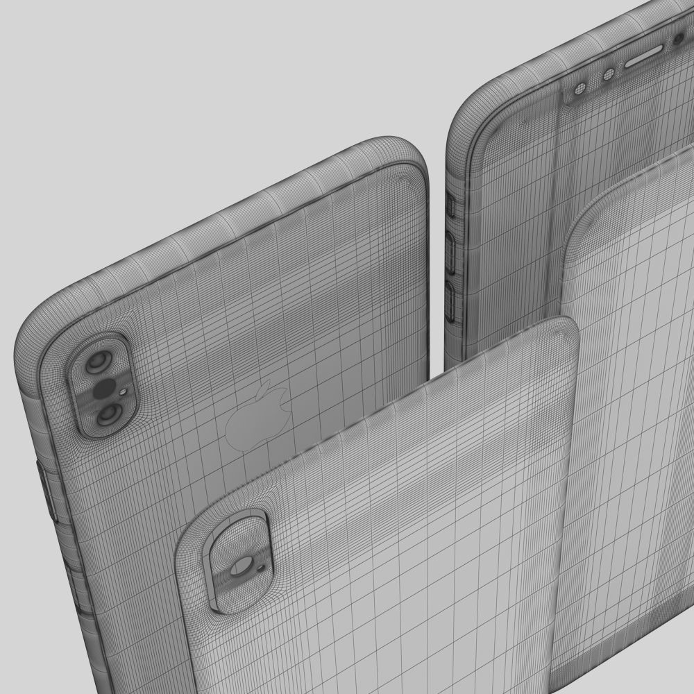 Apple iPhone XS MAX Gold 3D model_17