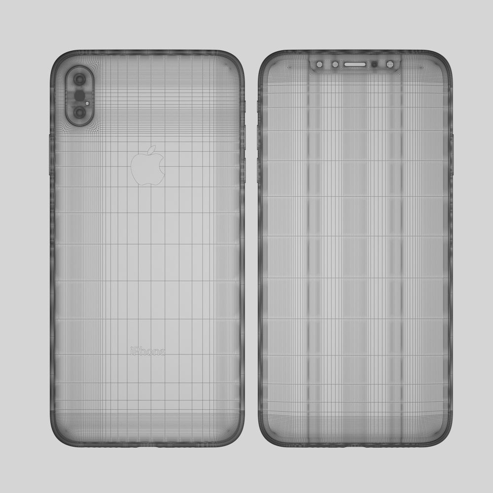 Apple iPhone XS MAX Gold 3D model_13