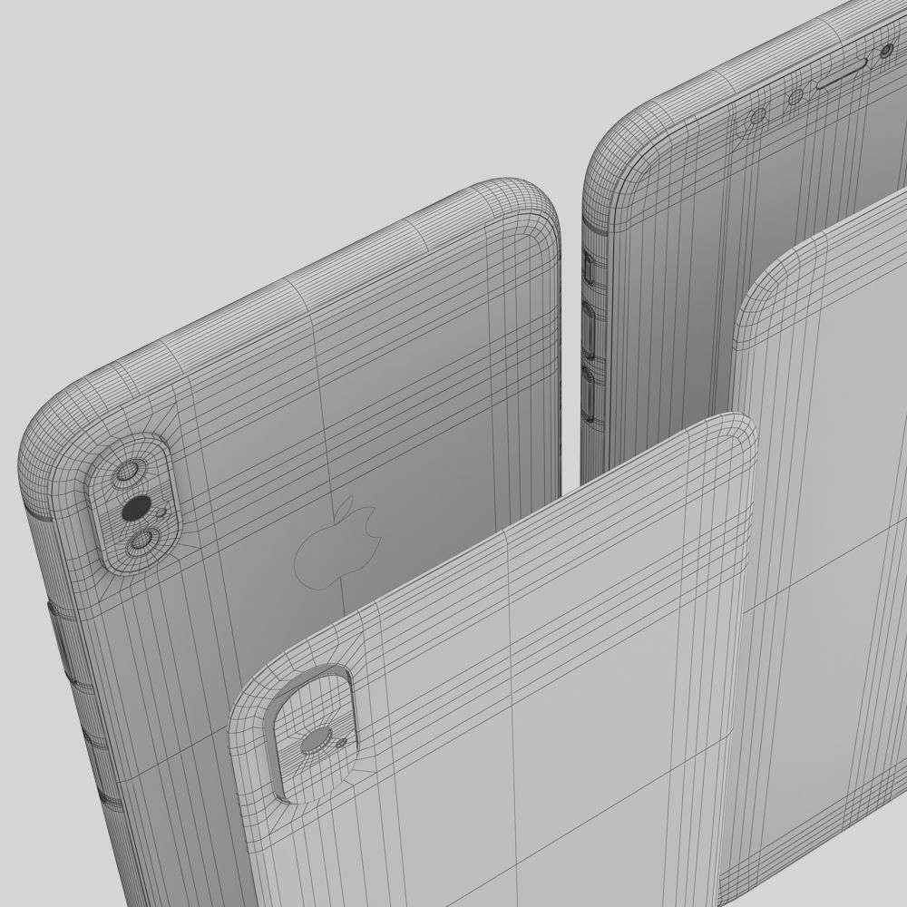 Apple iPhone XS MAX Gold 3D model_16