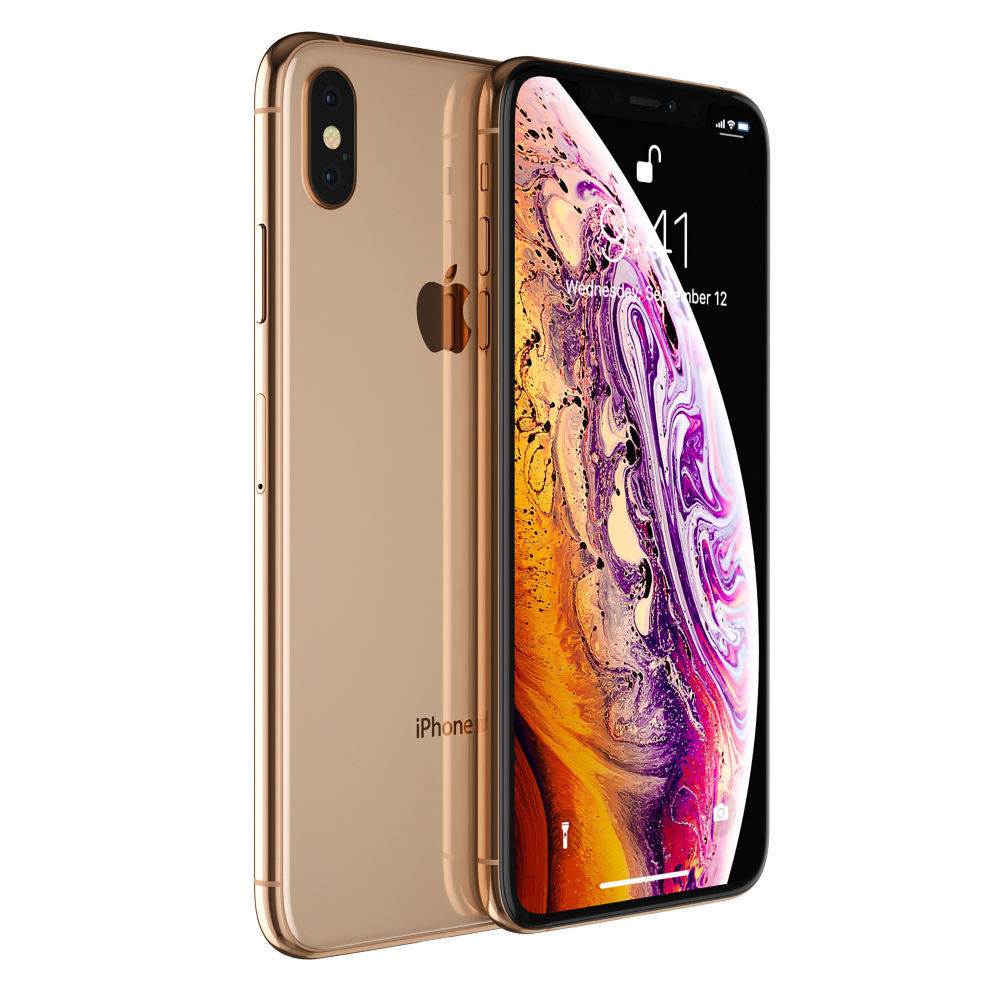Apple iPhone XS MAX Gold 3D model_2