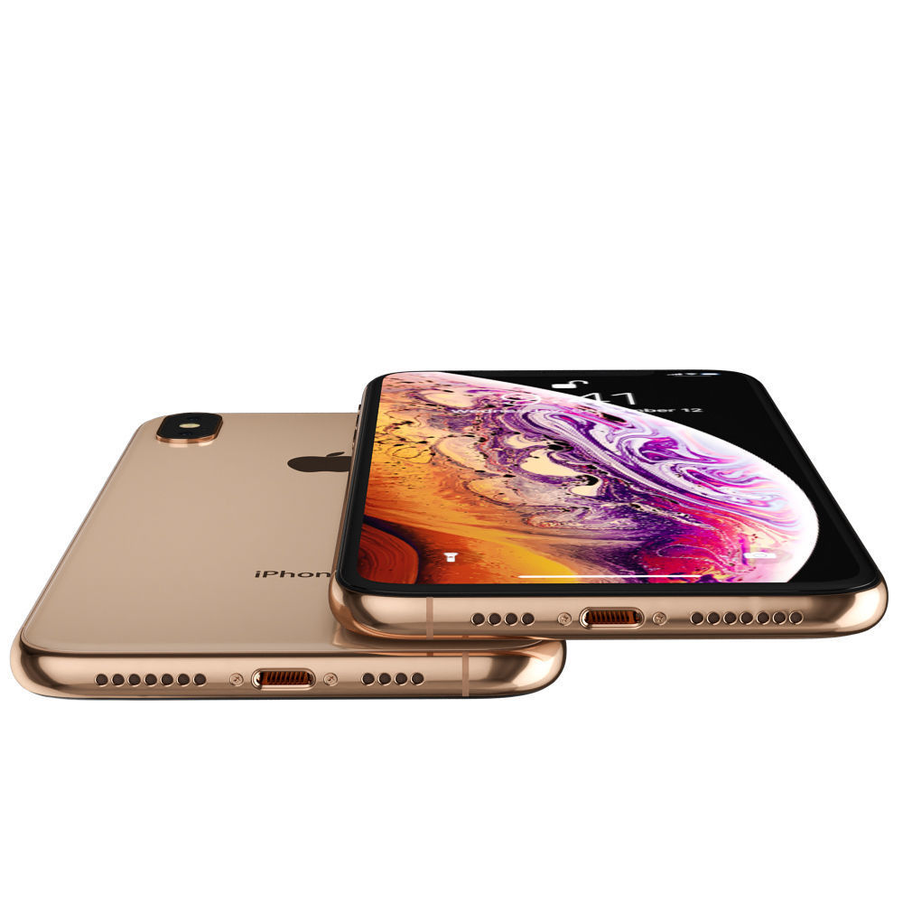 Apple iPhone XS MAX Gold 3D model_8