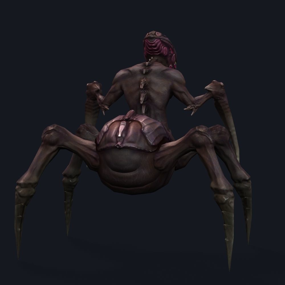 Arthropod Alien Hornbeam Bug Game Character Low-poly 3D model_45