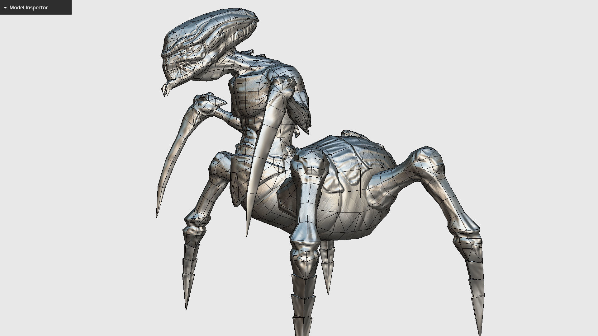 Arthropod Alien Hornbeam Bug Game Character Low-poly 3D model_32