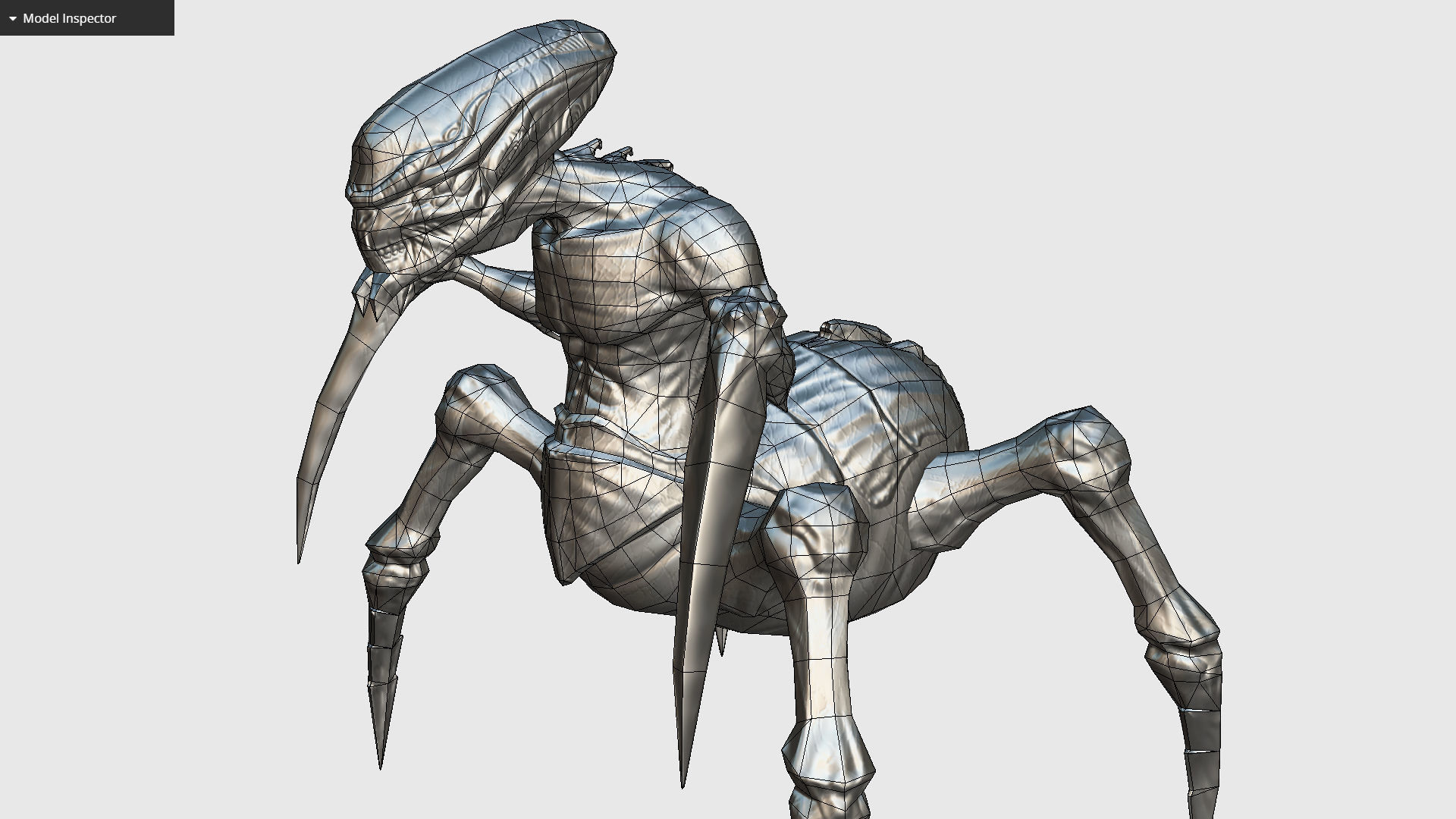 Arthropod Alien Hornbeam Bug Game Character Low-poly 3D model_33